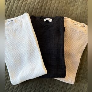 Three men’s waffle shirts - oversized medium